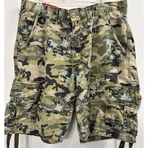 JORDAN CRAIG Men's Camouflage Blue Floral Cargo Shorts Sz. 36